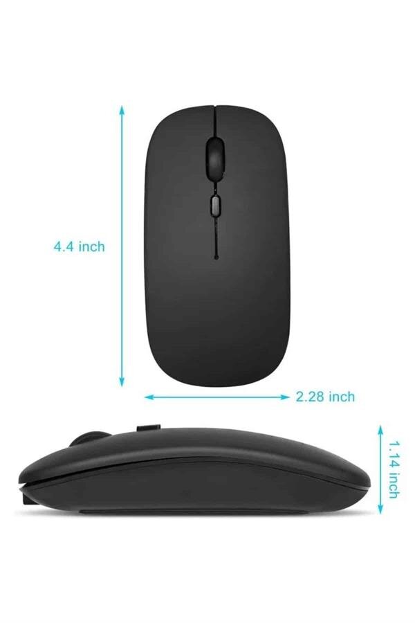 Kablosuz Mouse Fare Şarjlı Bluetooth Wireless Çift Modlu Sessiz Kablosuz Mouse Fare Şarjlı Bluetooth Wireless Çift Modlu Sessiz