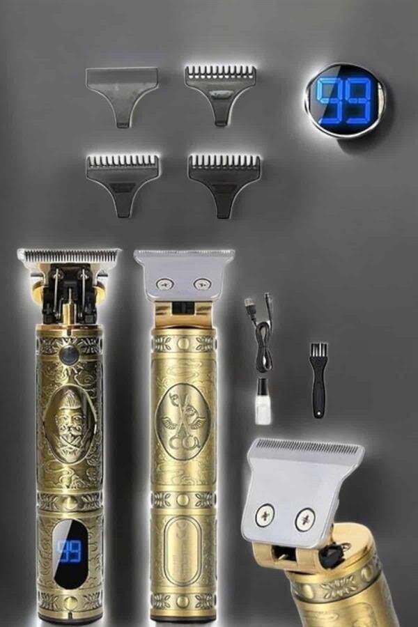 Tıraş Makinesi Şarjlı Profesyonel Saç Kesme Makinesi Gold Çizik Tıraş Tıraş Makinesi Şarjlı Profesyonel Saç Kesme Makinesi Gold Çizik Tıraş