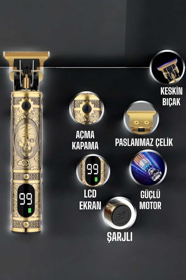 Tıraş Makinesi Çizik Tıraş Paslanmaz Çelik Uzun Ömürlü Şarjlı Tıraş Makinesi Çizik Tıraş Paslanmaz Çelik Uzun Ömürlü Şarjlı