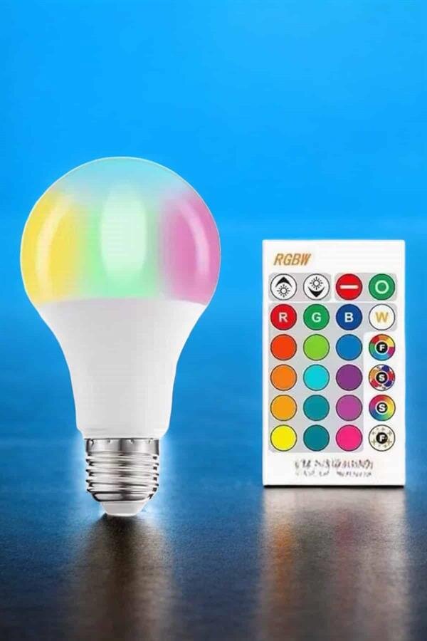 Led Ampul Enerji Dostu RGB Işıklı 100W Led Işık Led Ampul Enerji Dostu RGB Işıklı 100W Led Işık