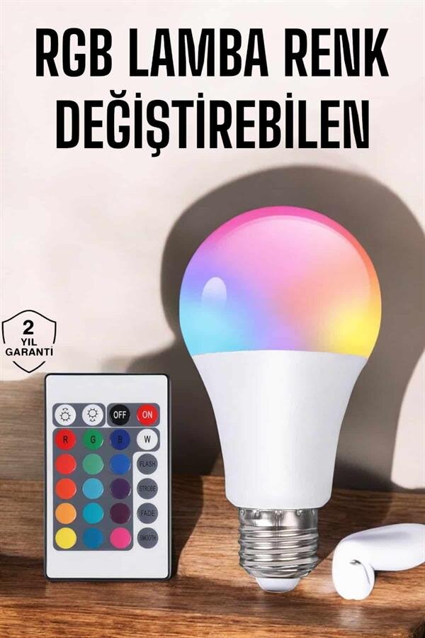 Led Ampul Enerji Dostu RGB Işıklı 100W Led Işık Led Ampul Enerji Dostu RGB Işıklı 100W Led Işık