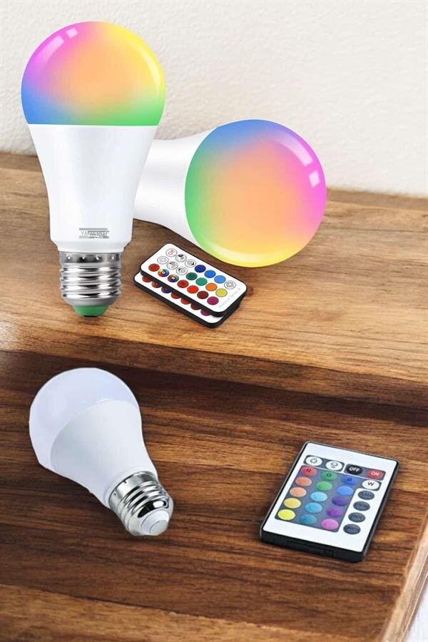 RGB Led Lamba Led Işık Ampul Renk Değiştirebilen 100 Watt RGB Led Lamba Led Işık Ampul Renk Değiştirebilen 100 Watt