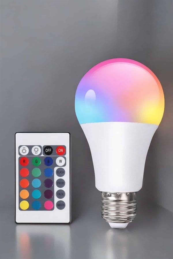RGB Led Lamba Led Işık Ampul Renk Değiştirebilen 100 Watt RGB Led Lamba Led Işık Ampul Renk Değiştirebilen 100 Watt