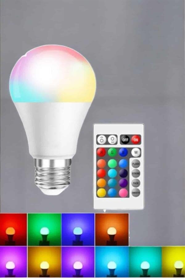 RGB Led Lamba Led Işık Ampul Renk Değiştirebilen 100 Watt RGB Led Lamba Led Işık Ampul Renk Değiştirebilen 100 Watt
