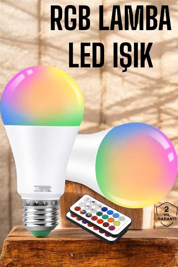 RGB Led Lamba Led Işık Ampul Renk Değiştirebilen 100 Watt RGB Led Lamba Led Işık Ampul Renk Değiştirebilen 100 Watt