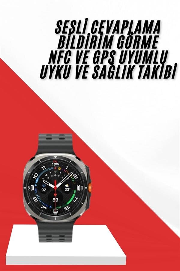 Akıllı Saat Müzik Dinleme Nabız Ölçer NFC ve GPS Uyumlu Sesli Asistan Akıllı Saat Müzik Dinleme Nabız Ölçer NFC ve GPS Uyumlu Sesli Asistan