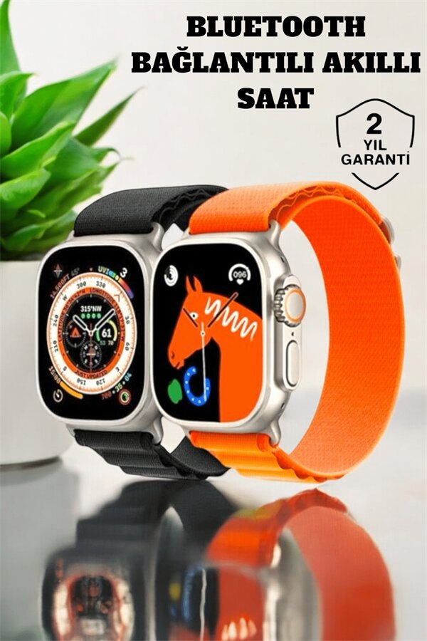 Bluetooth Bağlantılı 49MM Dokunmatik Akıllı Saat Sağlık ve Spor Takip Özellikli Bluetooth Bağlantılı 49MM Dokunmatik Akıllı Saat Sağlık ve Spor Takip Özellikli