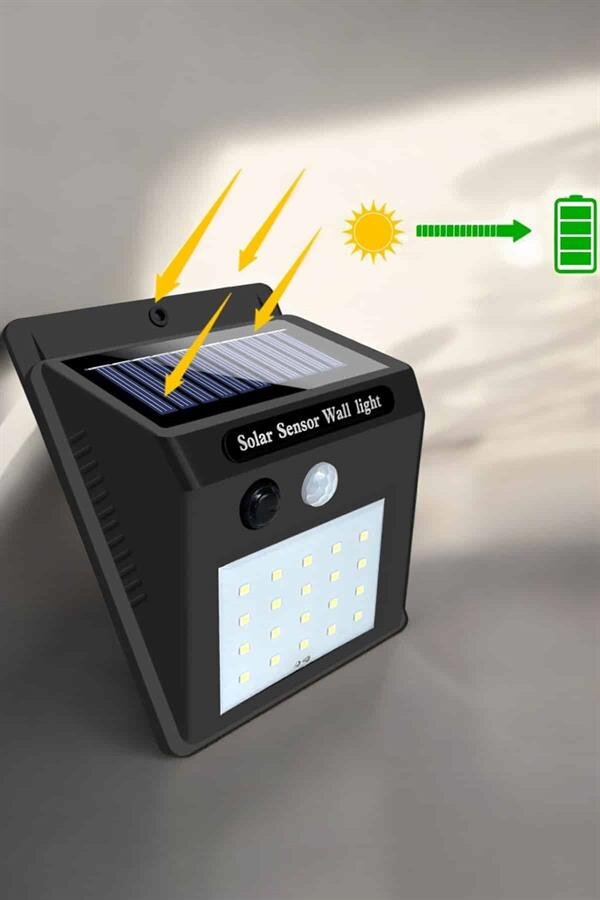 Güneş Enerjili Bahçe Lambası Solar Gece Aydınlatma Sensörlü Lamba Güneş Enerjili Bahçe Lambası Solar Gece Aydınlatma Sensörlü Lamba