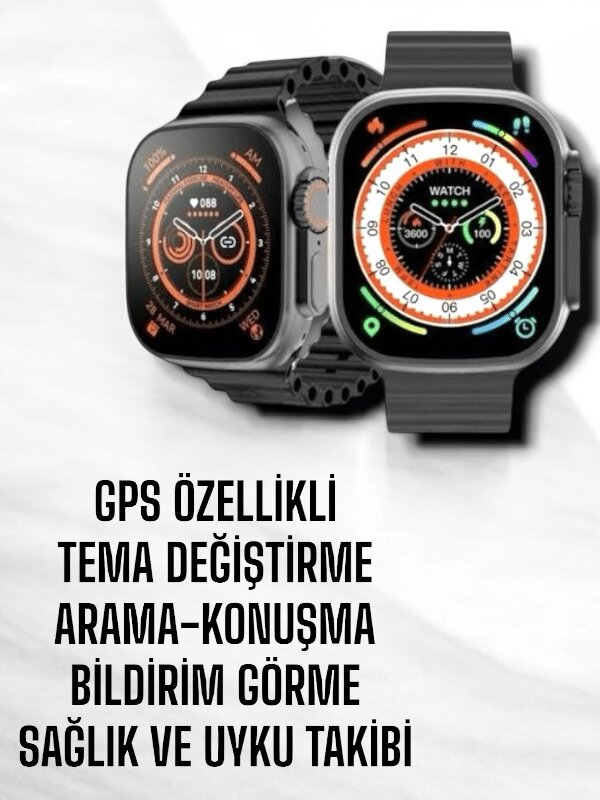 Yeni Nesil Ultra Akıllı Saat Titreşimli, Uyku & Sağlık Takibi, Çift Kordon Yeni Nesil Ultra Akıllı Saat Titreşimli, Uyku & Sağlık Takibi, Çift Kordon