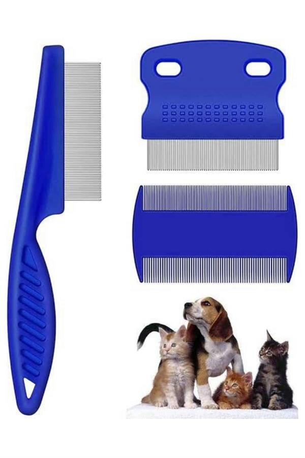 Evcil Hayvan Tarak Seti 4'lü Bit Tarağı Ked Köpek Tüyüne Uygun Evcil Hayvan Tarak Seti 4'lü Bit Tarağı Ked Köpek Tüyüne Uygun