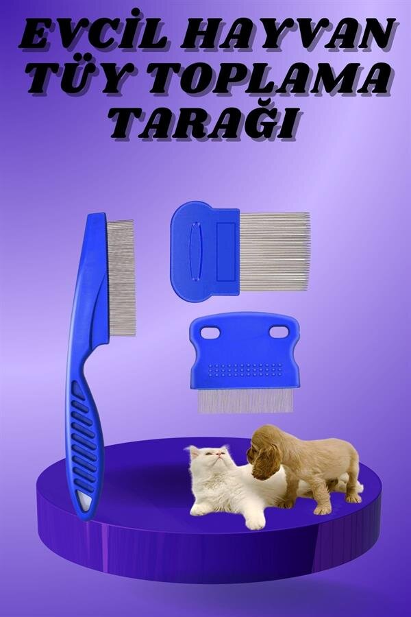 Kedi Köpek Tüy Bit Pire Toplayıcı Toplama Temizleme Tarağı Tarak Seti 4'lü Set Kedi Köpek Tüy Bit Pire Toplayıcı Toplama Temizleme Tarağı Tarak Seti 4'lü Set
