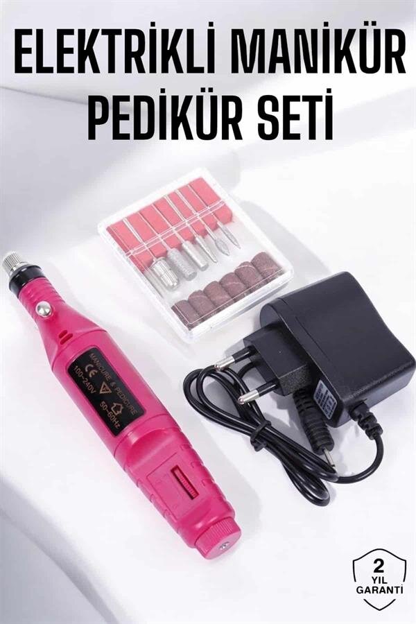 Elektrikli Manikür Pedikür Törpü Seti Protez Tırnak Nasır Temizleyici Elektrikli Manikür Pedikür Törpü Seti Protez Tırnak Nasır Temizleyici