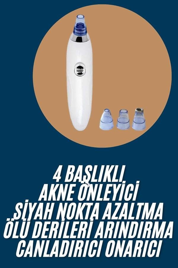 Yeni Nesil Vakumlu Pilli Siyah Nokta ve Yüz Temizleme Cihazı 4 Başlıklı Yeni Nesil Vakumlu Pilli Siyah Nokta ve Yüz Temizleme Cihazı 4 Başlıklı