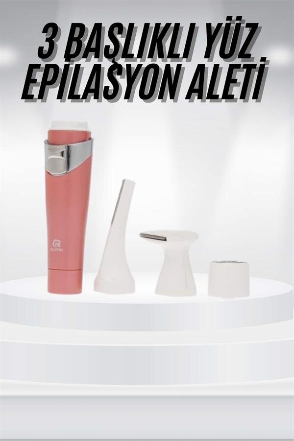 3 Başlıklı Yüz Kaş Epilasyon Aleti Değiştirilebilir Başlık Hassas Ciltlere Uygun 3 Başlıklı Yüz Kaş Epilasyon Aleti Değiştirilebilir Başlık Hassas Ciltlere Uygun