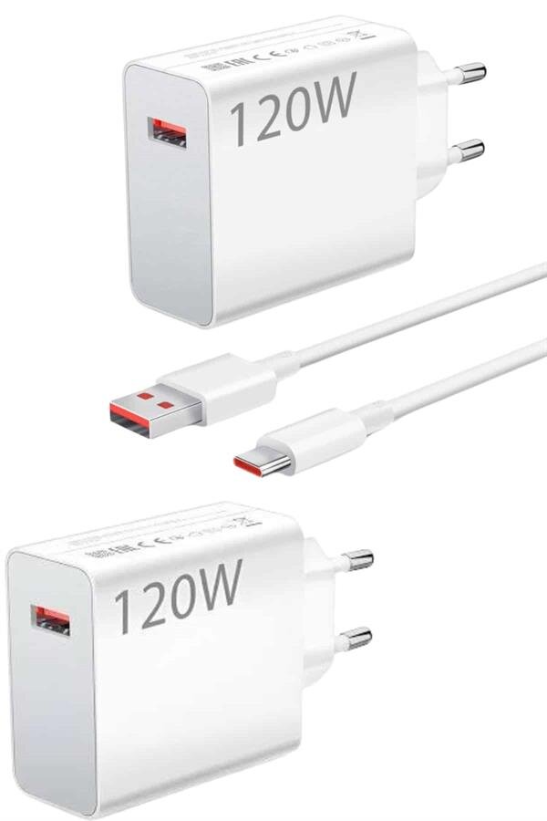 120 Watt Turbo Hızlı Şarj Aleti Seti Hızlı Şarj Adaptörü Beyaz 120 Watt Turbo Hızlı Şarj Aleti Seti Hızlı Şarj Adaptörü Beyaz