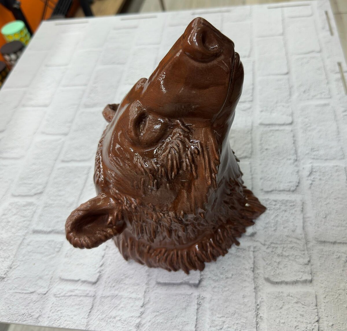 Dekoratif Ayı Duvar Heykeli Asılabilir Hediyelik 25x19 cm Dekoratif Ayı Duvar Heykeli Asılabilir Hediyelik 25x19 cm