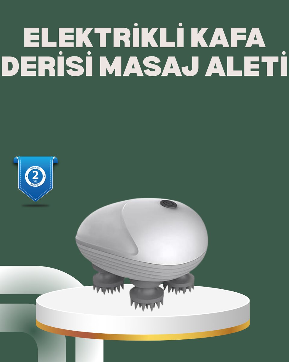 Derin Masaj Sağlayan Elektrikli Kafa Masaj Aleti