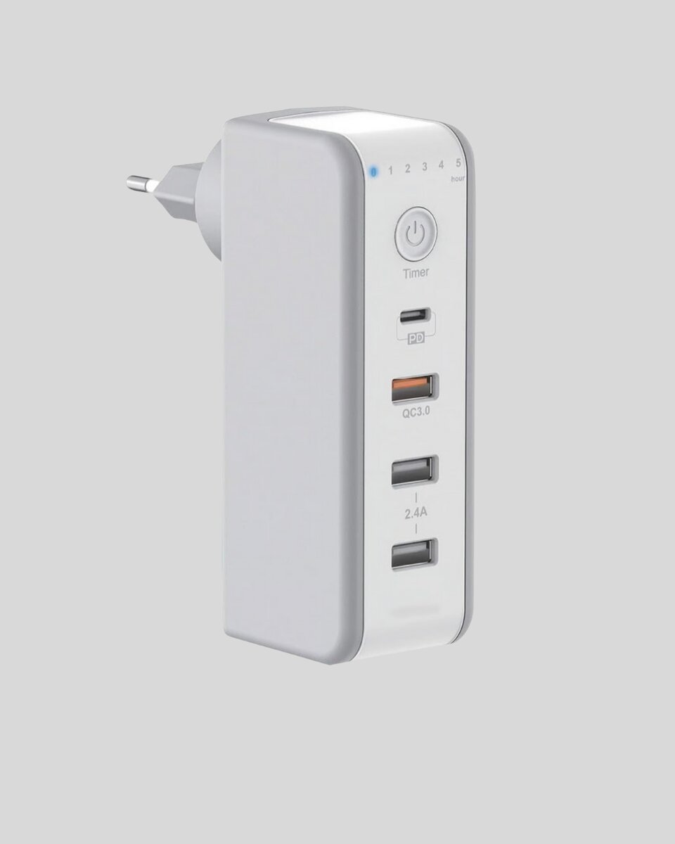 Hızlı Şarj Destekli Zaman Ayarlı USB Şarj Adaptörü