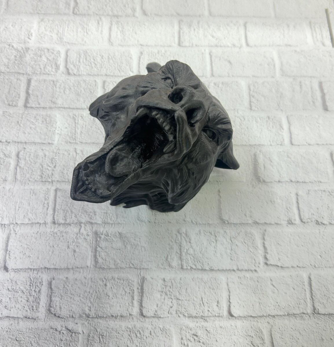 3D Siyah Ayı Başı Duvar Dekoru Modern Asılabilir Heykel 25x19 cm