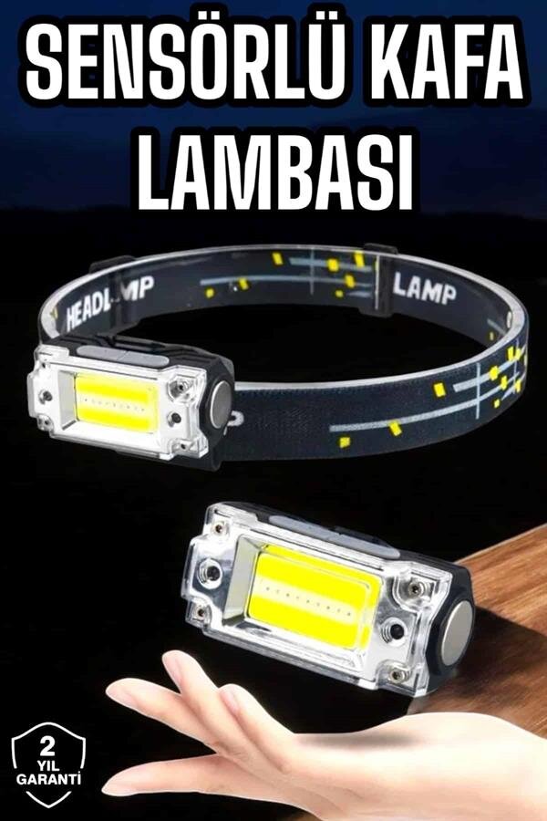 Kafa Lambası El Fenerli Kamp Lambası USB Şarjlı Esnek Lamba Kafa Lambası El Fenerli Kamp Lambası USB Şarjlı Esnek Lamba
