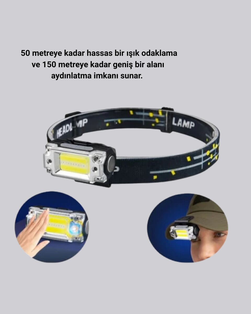 Taşınabilir Şarjlı LED Fener XPE95LM COB120LM Manyetik Gövde Taşınabilir Şarjlı LED Fener XPE95LM COB120LM Manyetik Gövde