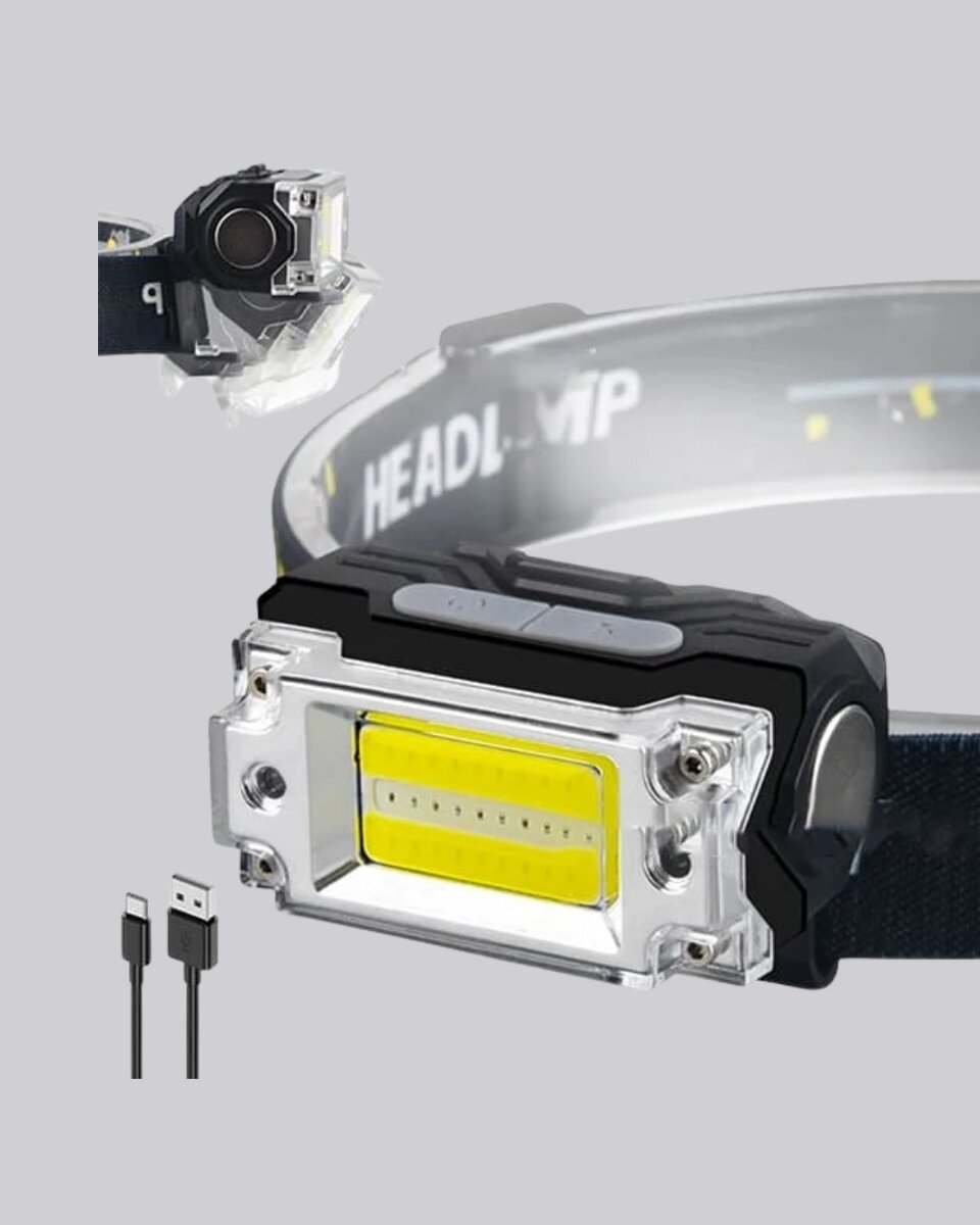 Kafa Lambası Led Fener Pratik Taşınabilir Ayarlanabilir USB Şarjlı