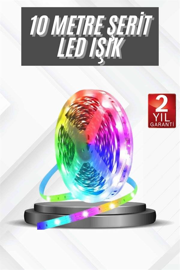 RGB Şerit Led 10 Metre Led Işık Kumanda ile Kontrol RGB RGB Şerit Led 10 Metre Led Işık Kumanda ile Kontrol RGB