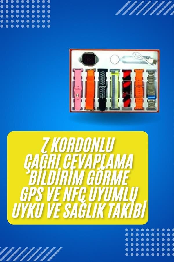 Akıllı Saat Çağrı Cevaplayabilen Unısex 7 Kordonlu Müzik Dinleme Akıllı Saat Çağrı Cevaplayabilen Unısex 7 Kordonlu Müzik Dinleme