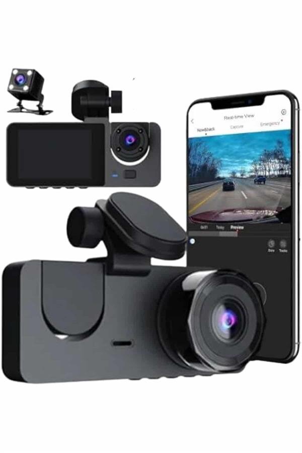 3 Kameralı 2 İnç 1080P Araç İçi Kamera Sürüş Kamerası CarPlay 3 Kameralı 2 İnç 1080P Araç İçi Kamera Sürüş Kamerası CarPlay