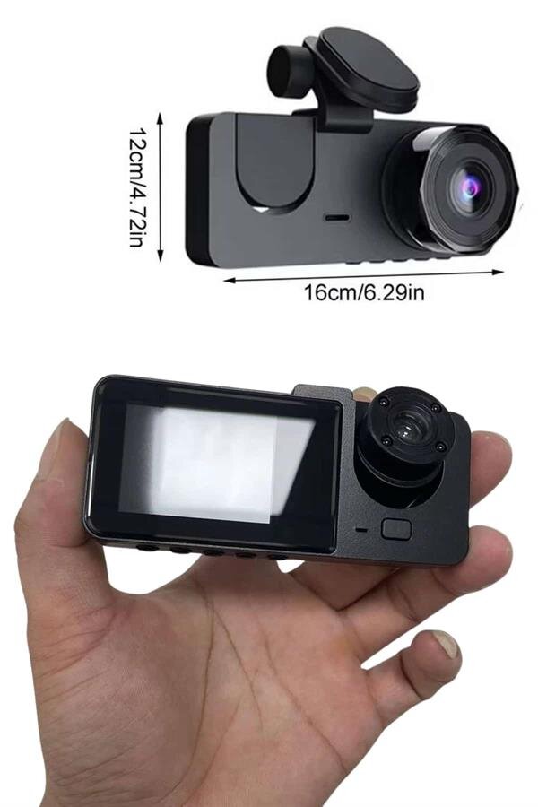 Araç İçi Dikiz Kamerası Sürüş Kaydedici 3 Lensli DVR Kamera Araç İçi Dikiz Kamerası Sürüş Kaydedici 3 Lensli DVR Kamera