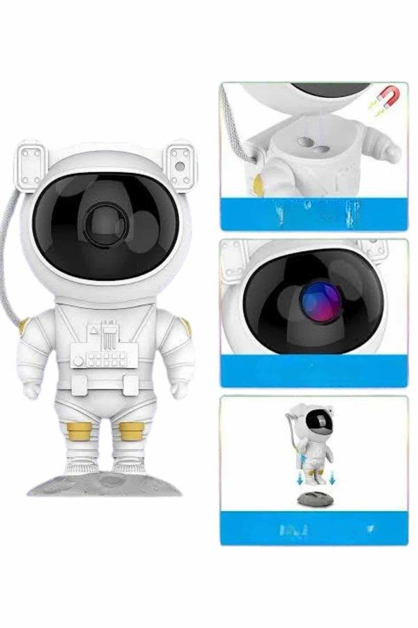 Gece Lambası Astronot Bluetooth Hoparlörlü Galaksi Işık Projektörü Gece Lambası Astronot Bluetooth Hoparlörlü Galaksi Işık Projektörü