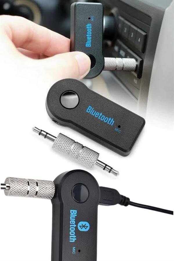 Tüm Cihazlara Uyumlu Bluetooth Aux Araç Kiti Siyah Tüm Cihazlara Uyumlu Bluetooth Aux Araç Kiti Siyah