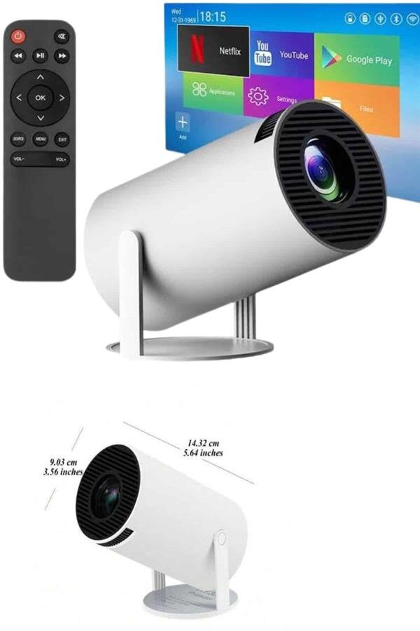 Sinema Projektörü Android HDMI USB WİFİ Ses Çıkışlı Ayaklı Projeksiyon Taşınabilir Sinema Projektörü Android HDMI USB WİFİ Ses Çıkışlı Ayaklı Projeksiyon Taşınabilir