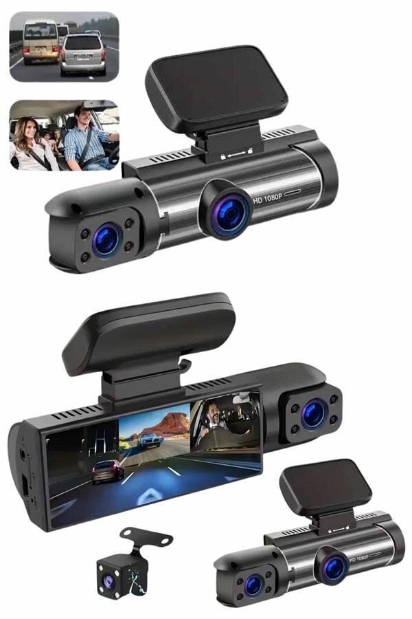 Video ve Fotoğraf Kaydedici Sürüş Kamerası Ön ve Arka Çift Kameralı Video ve Fotoğraf Kaydedici Sürüş Kamerası Ön ve Arka Çift Kameralı