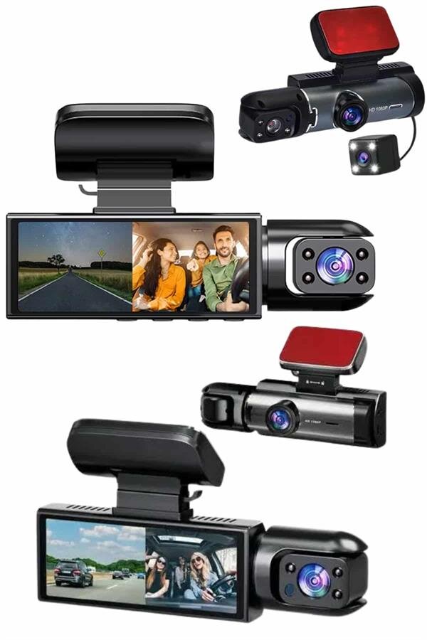 Video ve Fotoğraf Kaydedici Sürüş Kamerası Ön ve Arka Çift Kameralı Video ve Fotoğraf Kaydedici Sürüş Kamerası Ön ve Arka Çift Kameralı