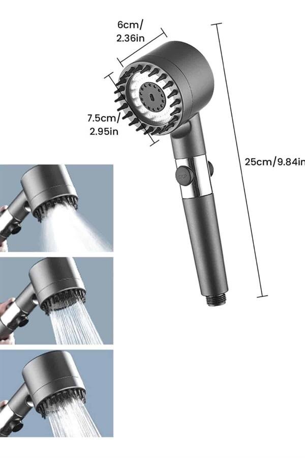 Yeni Nesil Duş Başlığı Paslanmaz Çelik Masaj Etkili Ergonomik Tasarım Su Basınçlı Yeni Nesil Duş Başlığı Paslanmaz Çelik Masaj Etkili Ergonomik Tasarım Su Basınçlı