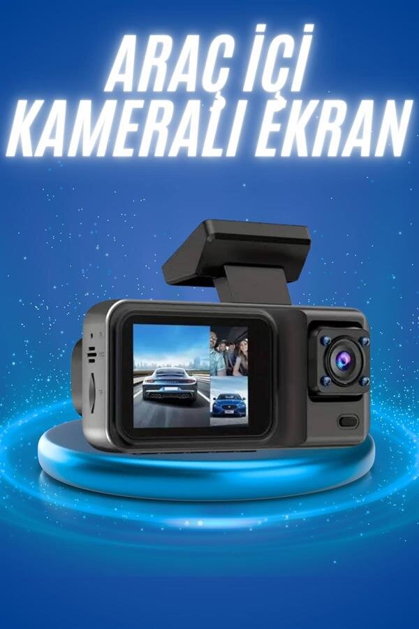 Ekranlı Sürüş Kaydedici DVR Ön ve Arka Kameralı Full HD Çözünürlüklü Ekranlı Sürüş Kaydedici DVR Ön ve Arka Kameralı Full HD Çözünürlüklü
