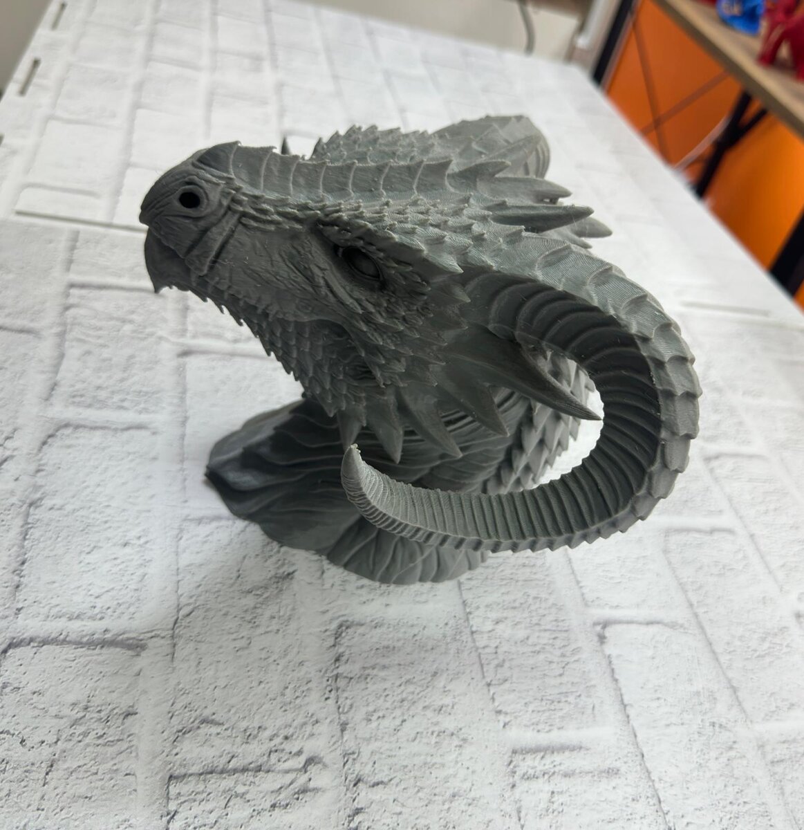 3D Ejderha Başı Heykeli Koleksiyonluk Dekoratif Figür 22x17 cm 3D Ejderha Başı Heykeli Koleksiyonluk Dekoratif Figür 22x17 cm