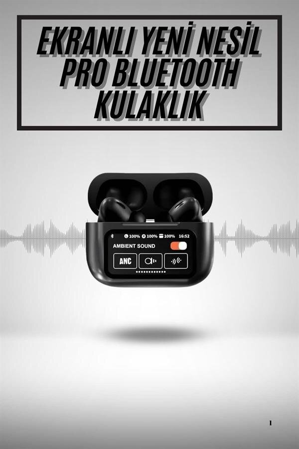 Yeni Nesil ANC Özellikli Çağrı Cevaplayan Dokunmatik Ekranlı Bluetooth Kulaklık Siyah Yeni Nesil ANC Özellikli Çağrı Cevaplayan Dokunmatik Ekranlı Bluetooth Kulaklık Siyah