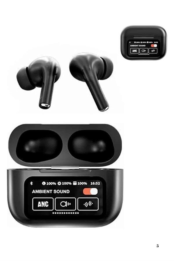 Yeni Nesil ANC Özellikli Çağrı Cevaplayan Dokunmatik Ekranlı Bluetooth Kulaklık Siyah Yeni Nesil ANC Özellikli Çağrı Cevaplayan Dokunmatik Ekranlı Bluetooth Kulaklık Siyah