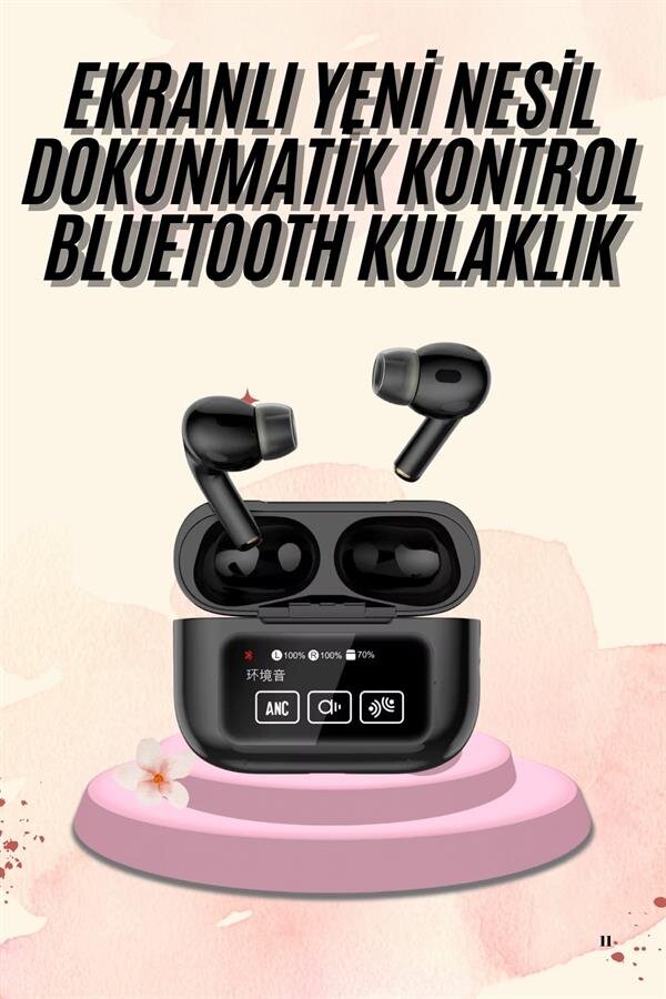Kulak İçi Bluetooth Kulaklık Ekranlı Müzik Dinleme Çağrı Cevaplama Siyah Kulak İçi Bluetooth Kulaklık Ekranlı Müzik Dinleme Çağrı Cevaplama Siyah