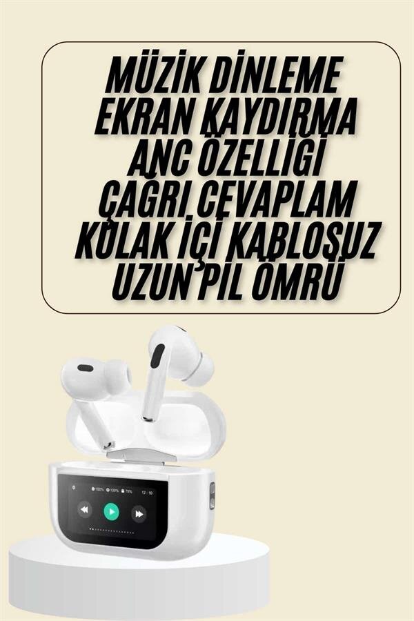 Dokunmatik Ekranlı Bluetooth Kulaklık TWS İOS Android Tüm Telefonlara Uyumlu Kulaklık Dokunmatik Ekranlı Bluetooth Kulaklık TWS İOS Android Tüm Telefonlara Uyumlu Kulaklık