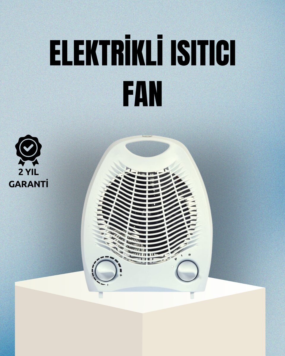 Fanlı Elektrikli Isıtıcı – 3 Kademeli Isı Ayarı ve Güvenli Kullanım Fanlı Elektrikli Isıtıcı – 3 Kademeli Isı Ayarı ve Güvenli Kullanım