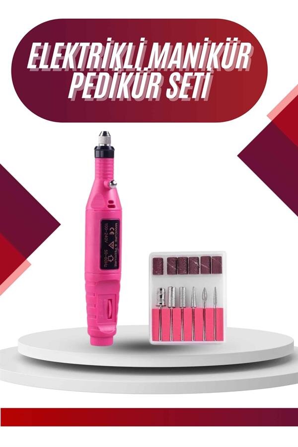 Elektrikli Profesyonel Manikür Pedikür Seti Değiştirilebilir Başlık Seçeneği Elektrikli Profesyonel Manikür Pedikür Seti Değiştirilebilir Başlık Seçeneği