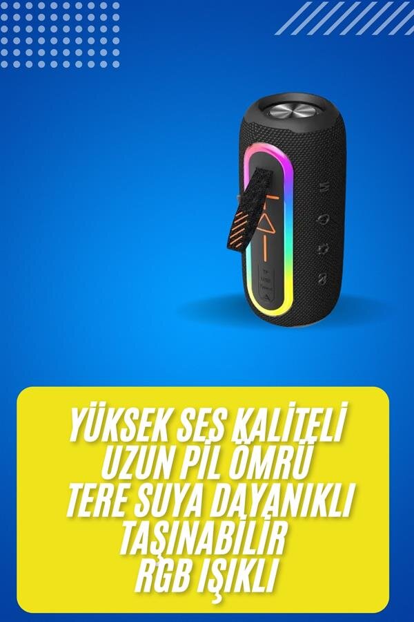 Bluetooth Hoparlör USB Şarjlı Uzun Pil Ömrü Android ve İOS Uyumlu Renkli Bluetooth Hoparlör USB Şarjlı Uzun Pil Ömrü Android ve İOS Uyumlu Renkli