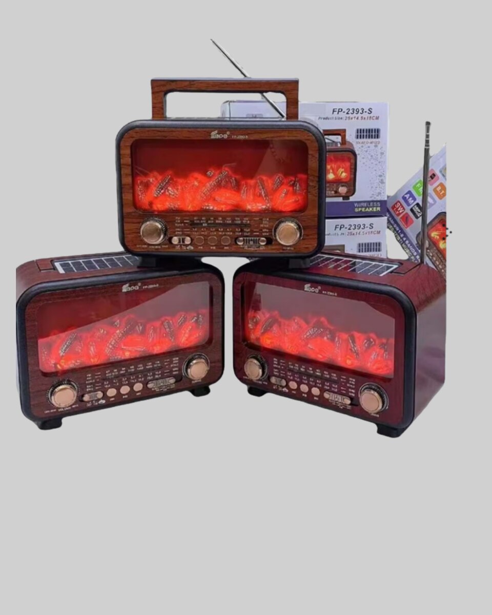 Şömine Alev Işıklı Solar Bluetooth Hoparlör – 7W Güçlü Ses, FM Radyo Şömine Alev Işıklı Solar Bluetooth Hoparlör – 7W Güçlü Ses, FM Radyo