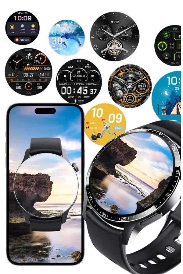 Amoled Ekran Metal Deri Silikon Kordonlu Uyku ve Sağlık Takibi Amoled Ekran Metal Deri Silikon Kordonlu Uyku ve Sağlık Takibi