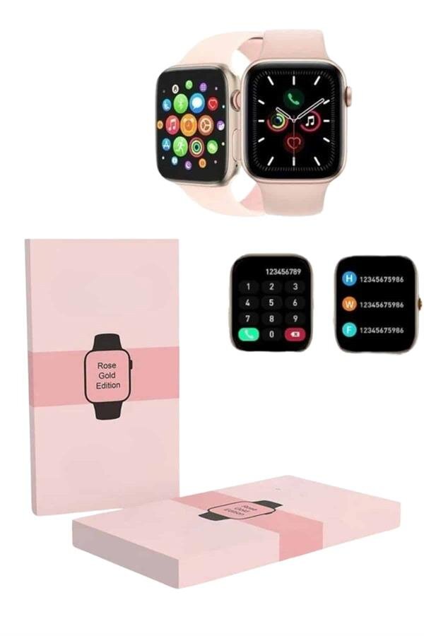 Yeni Nesil Kadın Akıllı Saat Rose Gold Android ve İos Uyumlu Yeni Nesil Kadın Akıllı Saat Rose Gold Android ve İos Uyumlu