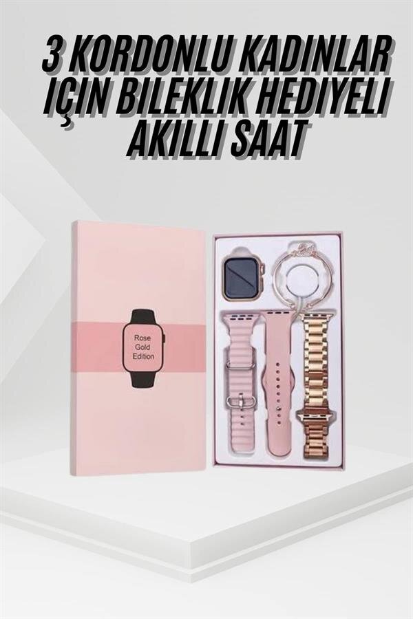 Yeni Nesil Kadın Akıllı Saat Rose Gold Android ve İos Uyumlu Yeni Nesil Kadın Akıllı Saat Rose Gold Android ve İos Uyumlu