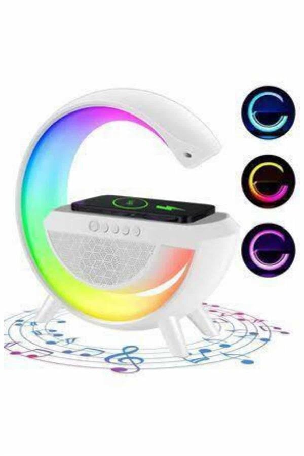 Bluetooth Hoparlör G Şekli Atmosfer Akıllı Rgb Lamba Wireless Kablosuz Şarj Bluetooth Hoparlör G Şekli Atmosfer Akıllı Rgb Lamba Wireless Kablosuz Şarj